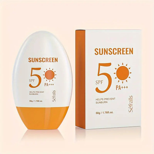 Sefralls防晒霜SPF50 PA+++50g 安全防护紫外线，保湿防晒箱，更好吸收，轻盈清爽的乳液状质地，有助于阻挡来自太阳的光线