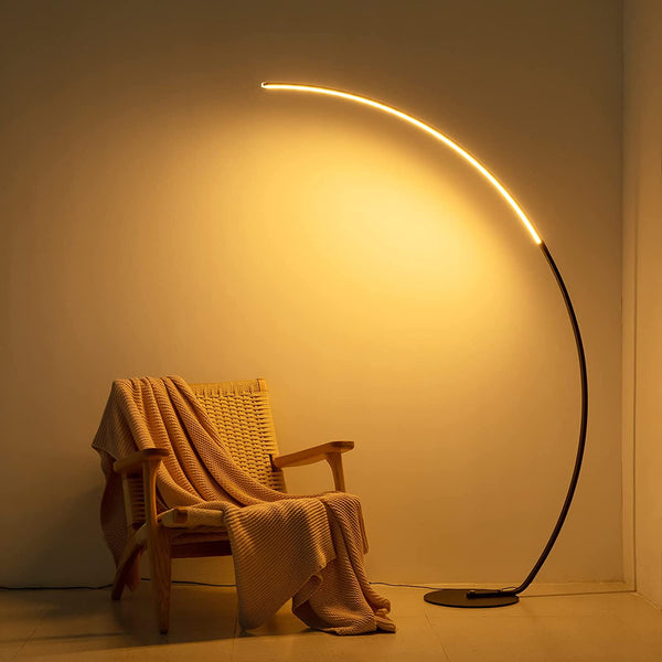 Sleek RGBW Modern Curve Floor Lamp – Illuminate Your Space with Style and Color