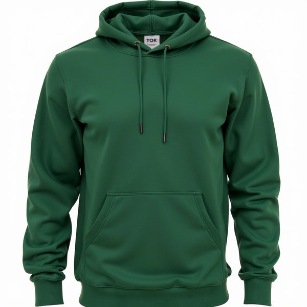 Ourglobalweb Unisex Heavyweight Fleece Pullover Hoodie in Dark Green