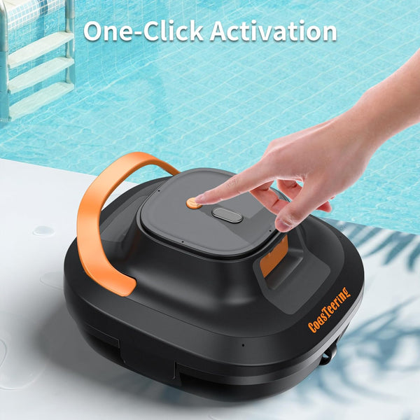 Cordless Robotic Pool Vacuum Cleaner, Pool Robot Vacuum with 120 Mins Runtime, Dual Brushless Motors, 3X Longer Lifespan, Powerful Suction, Ideal for above Ground Pools up to 1292 Sq.Ft