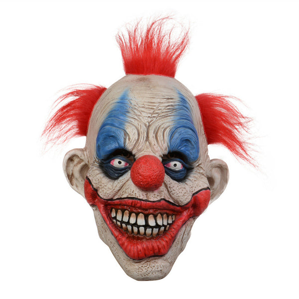 Creepy Halloween Mask,Smiling Demons Cosplay Props,Terror Ghost Dance Party Mask,Evil Latex Mask For Halloween Costume Party Props, Redhead Clown Mask