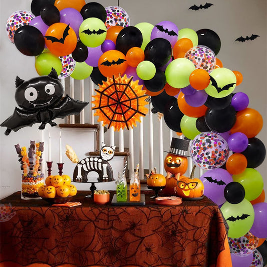 Halloween Balloon Garland Arch Kit Happy Halloween Party Decorations