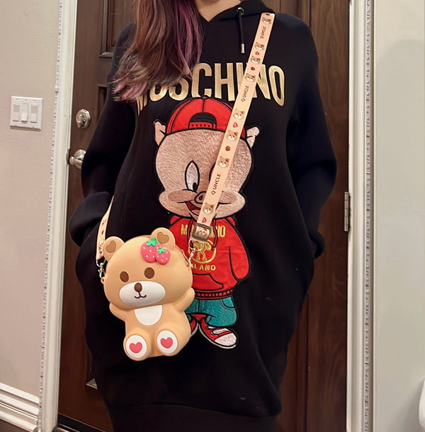 Adorable Bear Crossbody Bag - Kids Novelty Purse & Silicone Shoulder Phone Bag for Women