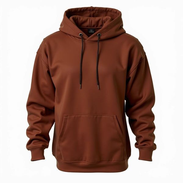 Ourglobalweb Unisex Heavyweight Fleece Pullover Hoodie in Coffee