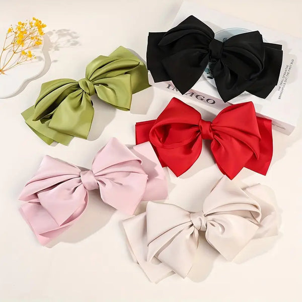 Magnificent Oversized Bow Hair Clip, a Timeless Barrette for Fashionable Ladies and Glamorous Girls!